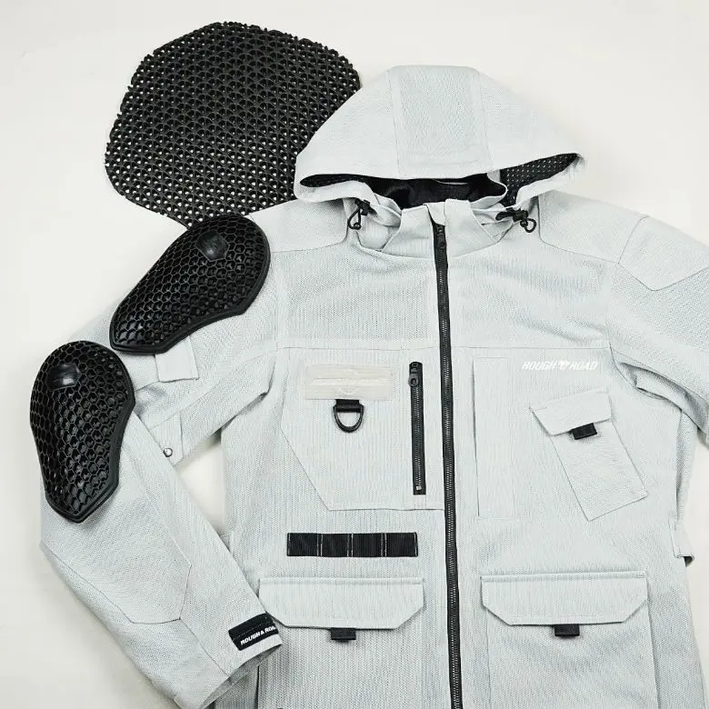 ジャケット・アウター Rere RR7250 エアスルーソフトシェルストレッチライディングZIPジャケット