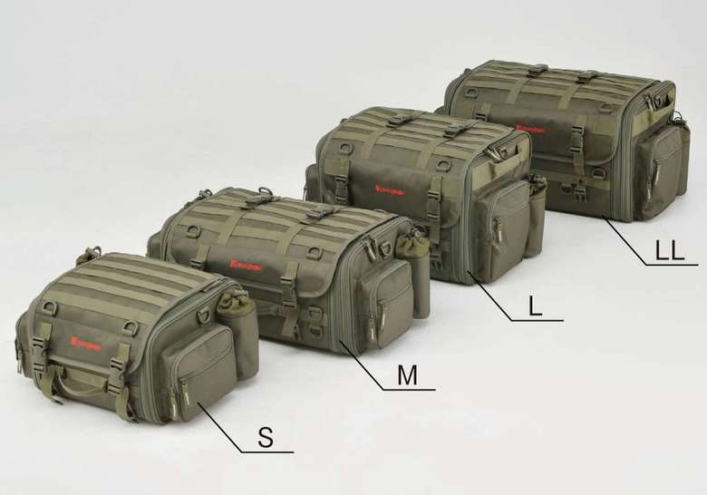 共通固定バックル。
バックルを統一することで、サイズの異なるバッグもベルト交換無しで固定可能。