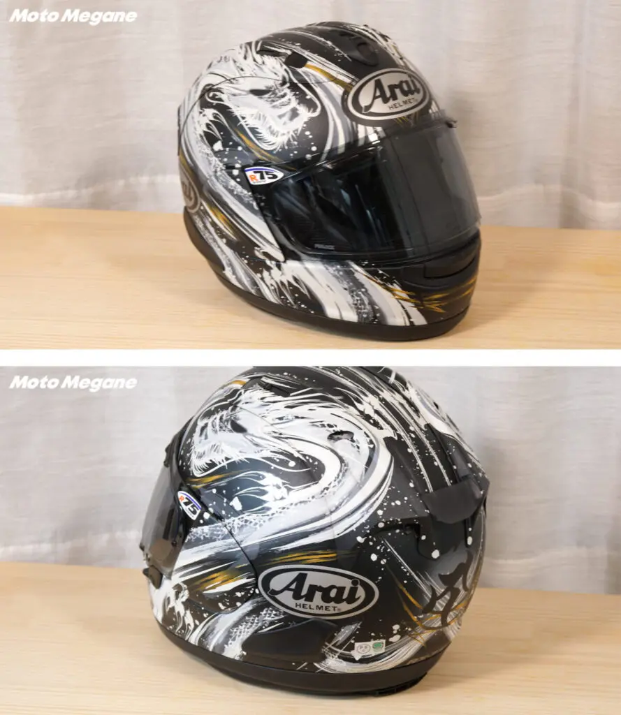 Arai ヘルメット ブラック/ホワイト グラフィック アライヘルメットから幅広い場面になじむ新グラフィック『RX-7X MAZE
