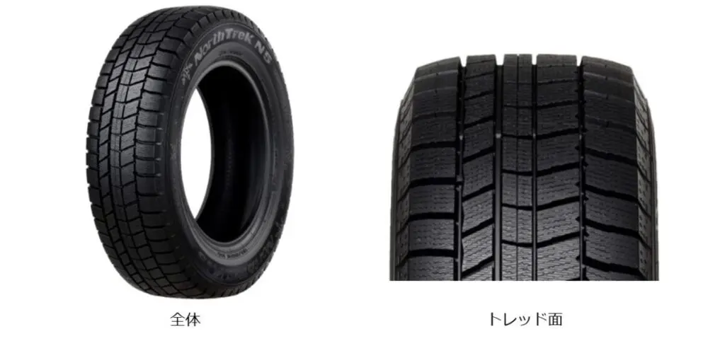 左右非対称パターン採用で氷上性能が向上 新スタッドレスタイヤ「North