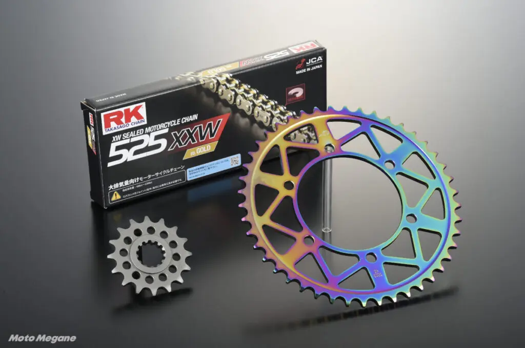 ザムXAM前後スプロケット& DID520VX3ゴールドチェーン　新品3点セット ザムXAM前後スプロケット& DID520VX3ゴールドチェーン 3点セット