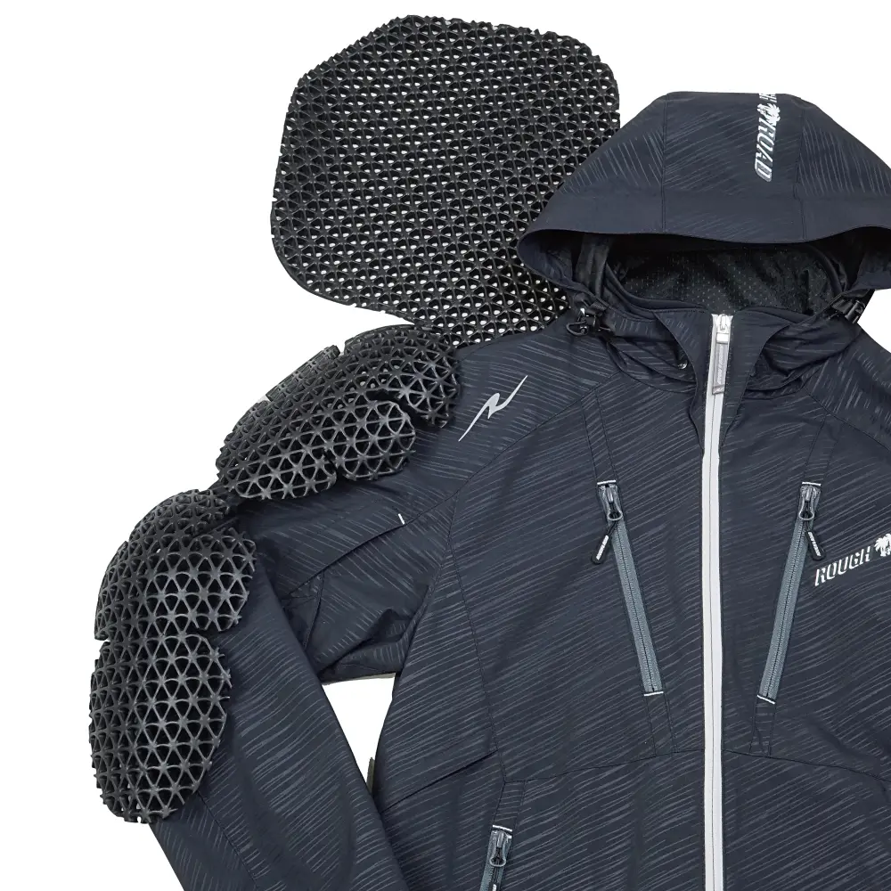 【美品】ROUGH＆ROAD 　ミッドナイトブルー ジャケット　Ｌ ラフ＆ロード 通年のツーリングを快適にするパーカー2種に新色