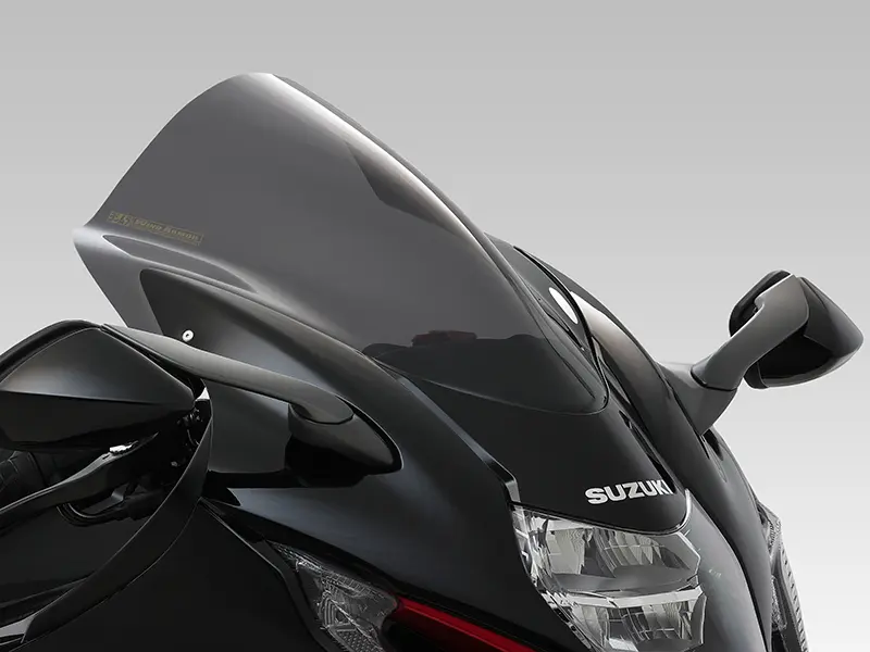 疲労軽減＆クリアな視界で高速ライドも快適 ヨシムラ隼用ウィンド