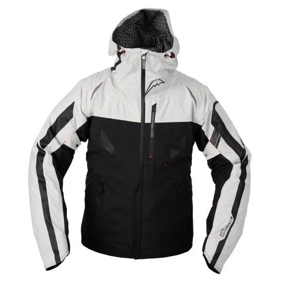 クシタニ 防水フルジップジャケット ホワイト/ブラック/レッド オールシーズン着れる！クシタニからアウトドアテイストの秋冬ウェア