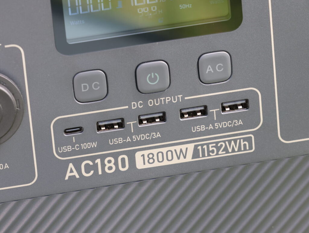 最大2700Wの出力＆1,152Wh大容量が魅力のポータブル電源ブルーティAC180