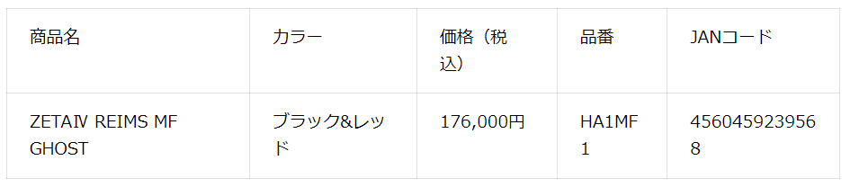 MFゴースト×BRIDEのコラボモデルが86脚限定販売！1月15日より受付開始