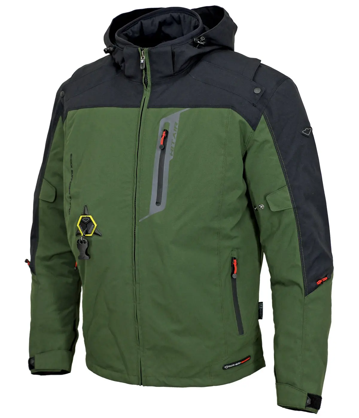 カジュアルに着られるhit-airのバイク用エアバッグジャケット。季節を