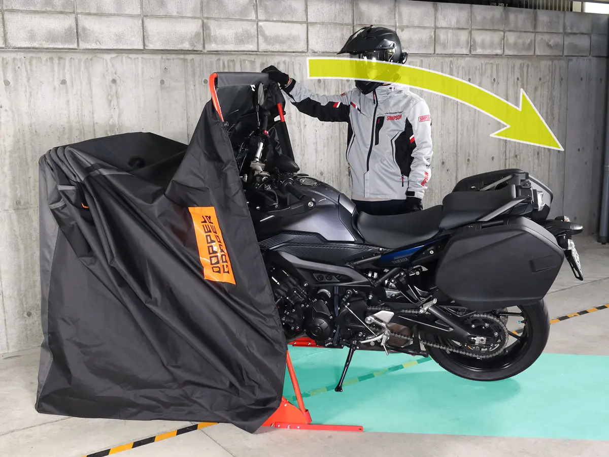 バイクカバーから卒業！ 操作も簡単な「バイクシェルター3」発売