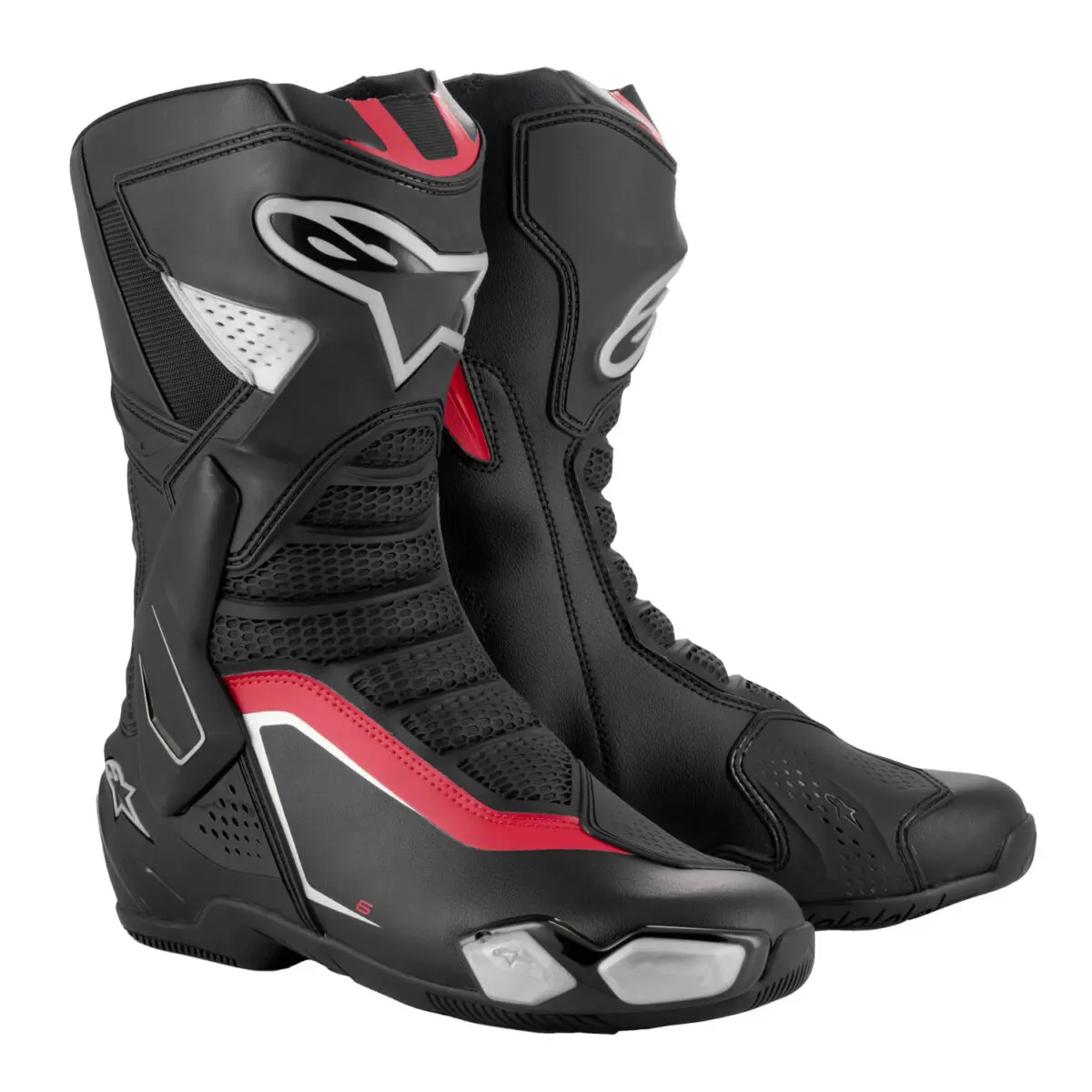EU43 27.5cm ALPINESTARS アルパインスターブーツ SUPERTECH-R ホワイト/レッド 新品 alpinestars アルパインスターズ SP-X BOA ライディングブーツ EU43
