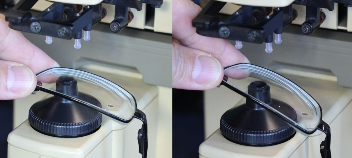 『+ゼロ・コントラスト レンズ』は、レンズに対する瞳の角度で変わる屈折をどう消すか? というところから開発がスタート。視線を動かしても変わることがないクリアな視界を追求している。