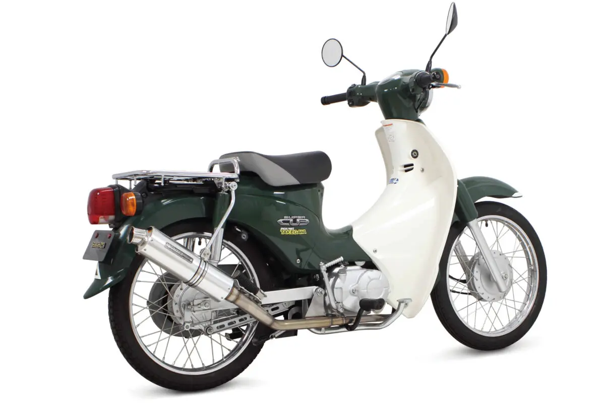 スーパーカブ110用ボンバーマフラー復活 武川が数量限定で発売