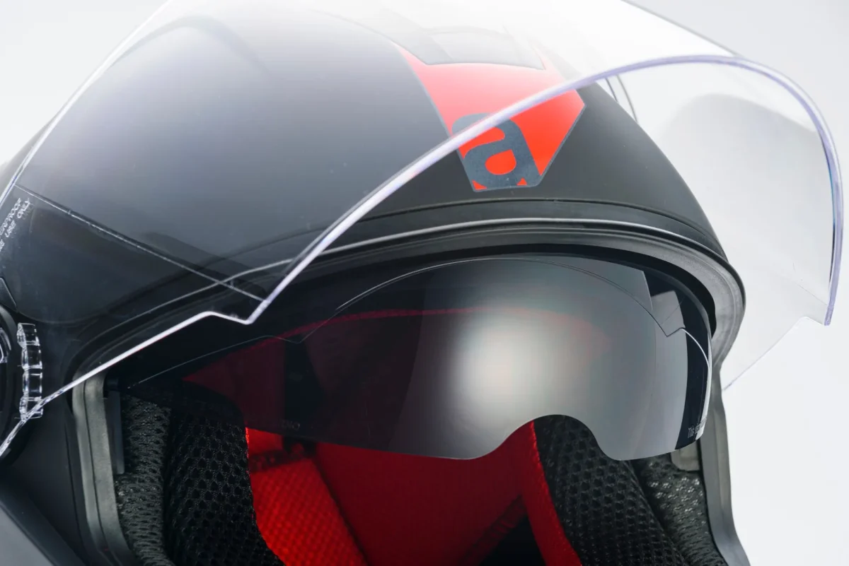 アプリリア 純正オープンフェイスヘルメット（レッド）