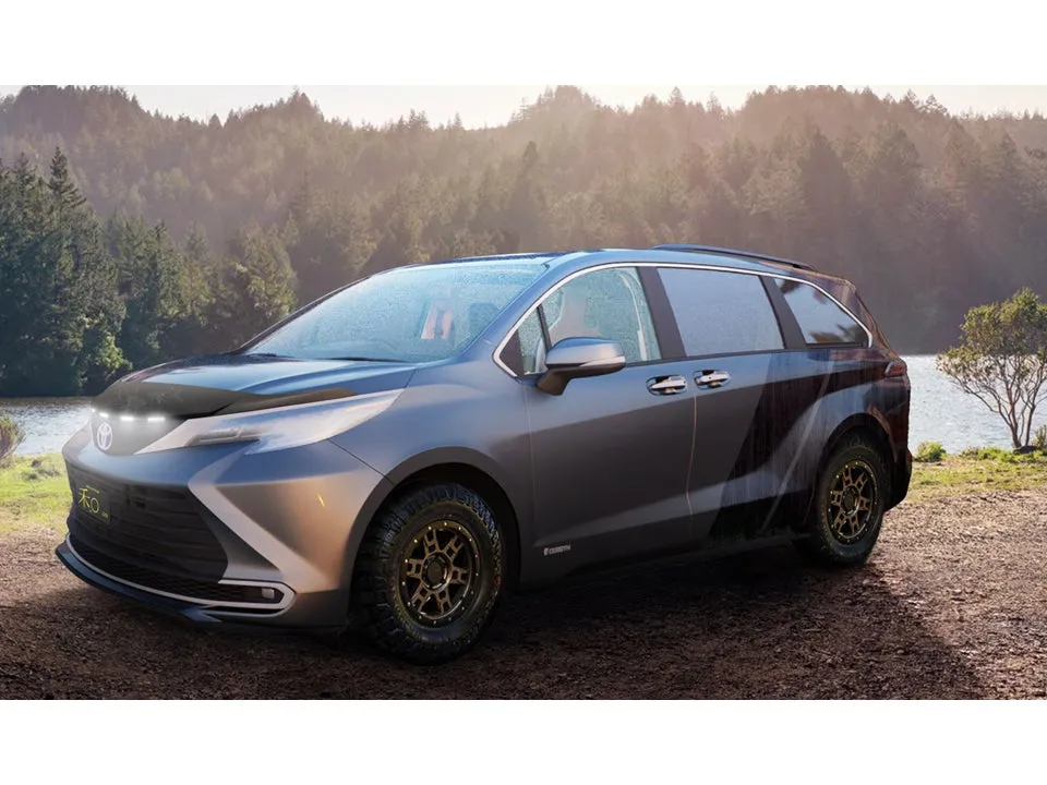 トヨタ シエナのオフロード仕様のレンダリング