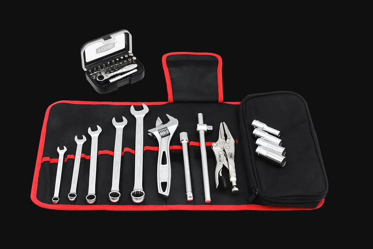 持ち運び便利な36点セット TONEからバイクメンテナンス用ツールセット
