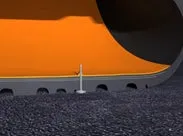 釘が刺さっても走行可能なタイヤの技術を体感できるイメージ