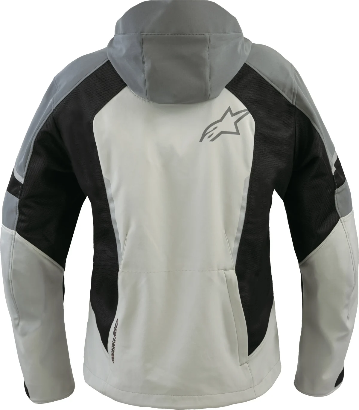 「alpinestars × ROUGH&ROAD クルーパーカ エア Asia」：GRAY/BLACK。