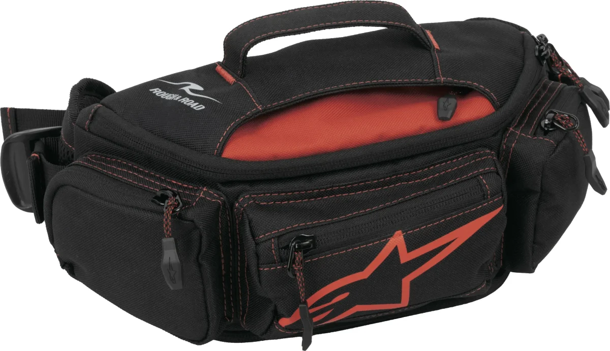 「alpinestars × ROUGH&ROAD カンガ2 ウエストバッグ」のBLACK/RED。