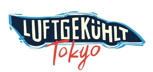 「LUFTGEKÜHLT Tokyo」と書かれたロゴマークの画像です。青と白の背景にクリーム色の文字で「LUFTGEKÜHLT」が、その下に赤い手書き風の文字で「Tokyo」とデザインされています。