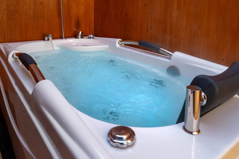 各トレーラーに備わる屋外ジェットバス