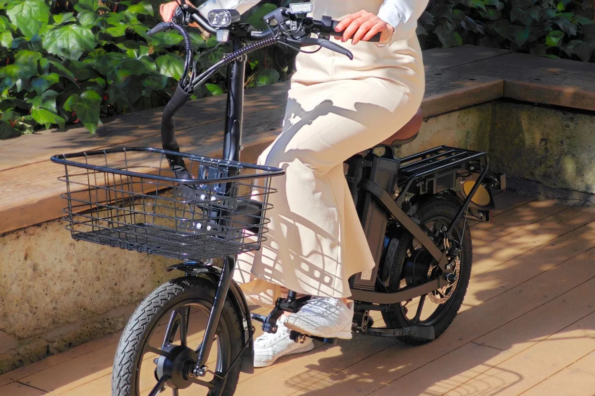 電動自転車に乗る人