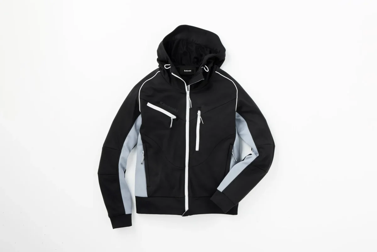 カワサキ ライディングトラックジャケット (黒とグレー)