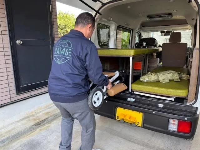 荷物を積んだまま就寝可能な様子